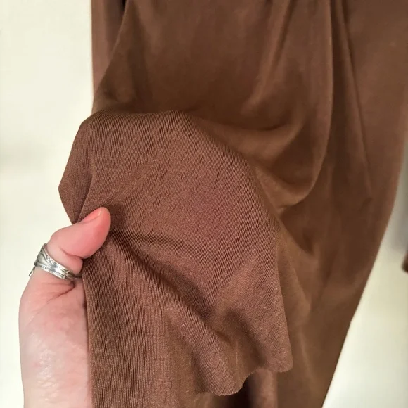 Forever 21 Brown Long Sleeve Dress Size Medium - Picture 10 of 13